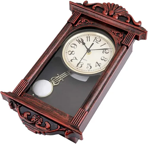 Miniatura 4 de jomparis Reloj de pared con péndulo, regalos para papá, regalos para papá para Navidad, reloj de pared retro de cuarzo decorativo, funciona