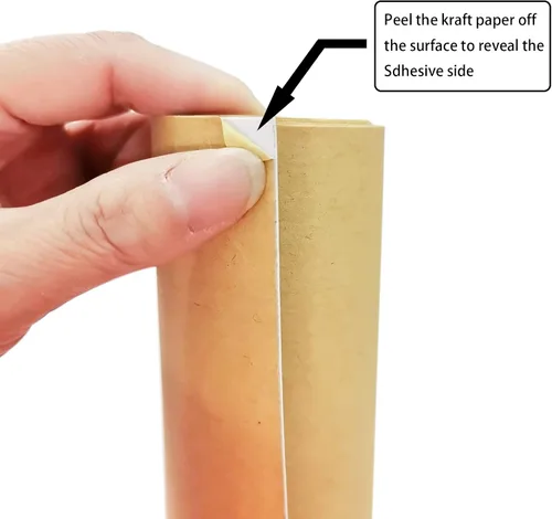 Miniatura 2 de Material de pantalla de lámpara de estireno ELFCAB DIY Making - 14" de alto x 40" de ancho, longitud precortada, adhesivo grueso sensible a