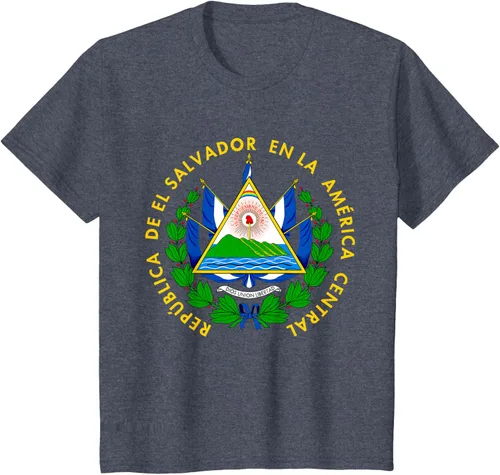 Miniatura 65 de Camiseta con diseño de emblema de la bandera de El Salvador