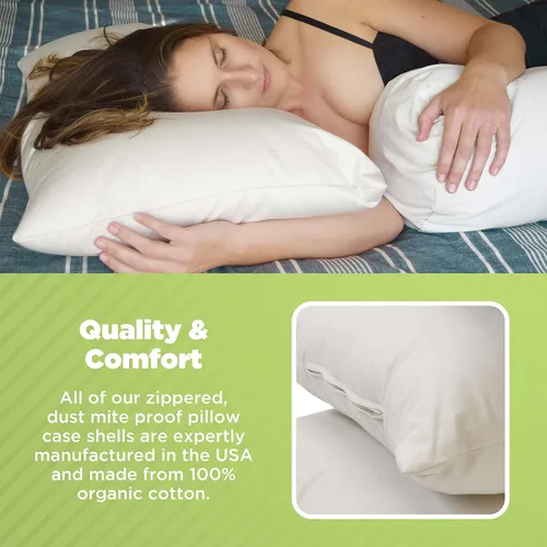 Miniatura 4 de Bean Products Kapok - Almohada de 12 x 20 pulgadas, algodón orgánico, vegano, de calidad premium, hecho en Estados Unidos, cojín para el suelo