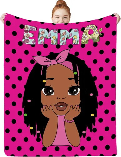 Miniatura 18 de Artsadd Manta facial personalizada de princesa para niñas, personalizada con cara de niños, manta personalizada para niños, nombre de foto de bebé