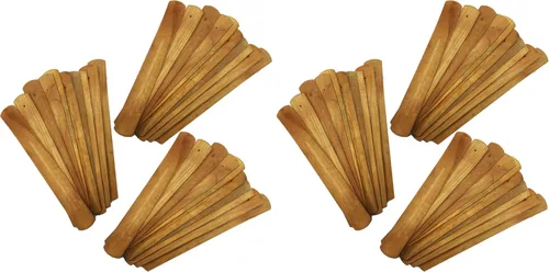 Miniatura 10 de TrendBox 5pcs hecho a mano madera llana incienso palo titular quemador ceniza colector diseño natural budista