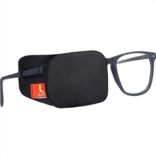Miniatura 21 de Astropic Parche Grande de Seda para Ojos para Adultos y Niños con Gafas para Cubrir Cualquier Ojo (Grande, Caqui)