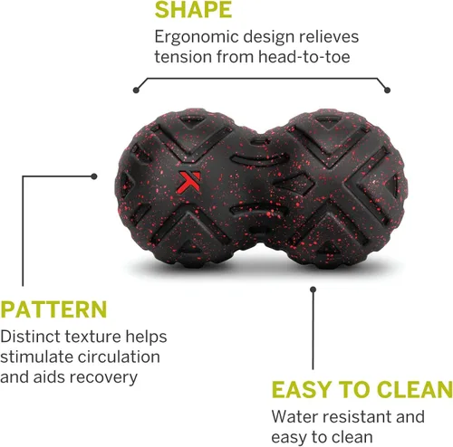 Miniatura 4 de Trigger Point Performance TriggerPoint - Pelota de masaje doble universal con rodillo texturizado de 8 pulgadas