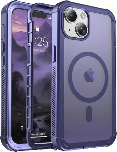 Miniatura 117 de jaroco - Funda magnética compatible con MagSafe para iPhone 11 de 6.1 pulgadas; protección de grado militar contra caídas, de doble capa