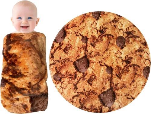 Miniatura 12 de mermaker Cobija de doble cara con estampado de tortilla para burritos Beige