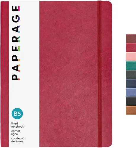 Miniatura 10 de PAPERAGE - Libreta de rayas con tapa blanda (color negro), 160 páginas, cuaderno de reglas universitarias de tamaño mediano, 5.6 x 7.9 pulgadas