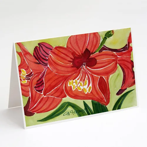 Miniatura 44 de Caroline's Treasures 6077GCA7P Flower - Tarjetas de felicitación y sobres de Aster - Paquete de 8 tarjetas en blanco con sobres, tamaño A7, tarjetas