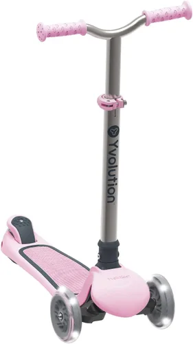 Yvolution Y Glider Air Scooter para niños, patinete de 3 ruedas para niños pequeños, altura ajustable en 4 posiciones, inclínate para dirigir con