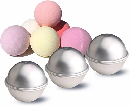 Miniatura 2 de Warmbuy 12 Piezas Moldes de Metal DIY para Bombas de Baño, Juego de 6