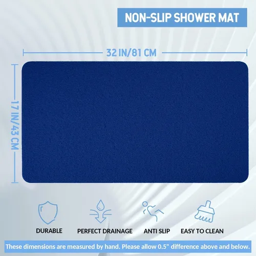 Miniatura 143 de Hargiis - Tapete antideslizante de secado rápido para tina y ducha, tapete exfoliante para pies, para baño, cocina u hotel, beige, 24 x 16 pulgadas
