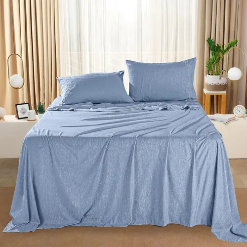 Miniatura 54 de Utopia Bedding Juego de sábanas Queen – Sábanas de 4 piezas para cama tamaño Queen, microfibra suave y transpirable, incluye 1 sábana bajera, 1 Gris