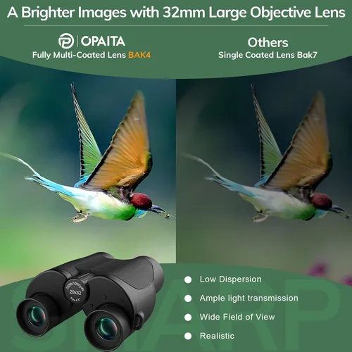 Miniatura 3 de Prismáticos compactos de alta potencia para adultos - OPAITA 20x32 pequeños prismáticos para adultos y niños con visión en poca luz para caza