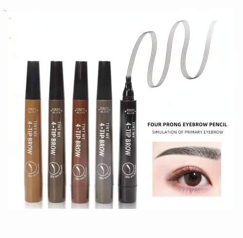 Miniatura 4 de Lápiz profesional para cejas, impermeable, fácil y fácil de moldear cejas, de larga duración, lápiz de cejas (rojo-marrón)