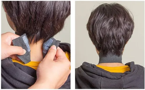 Miniatura 6 de 2 rollos de tiras de papel de cuello negro para peluquería banda para el cuello de peluquería tiras de peinado de papel para peluquería