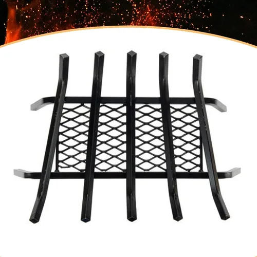 Miniatura 5 de Rejilla de acero resistente para chimenea con retenedor de brasas (18 pulgadas)