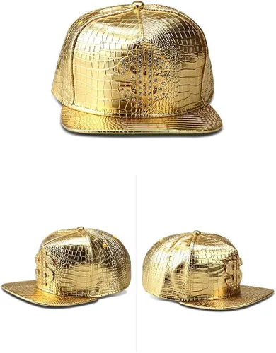 Miniatura 4 de Hip Hop HatFlat-Brimmed HatRock CapAdjustable Snapback Hat for Men and Women