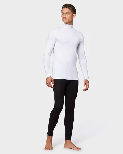 Miniatura 2 de 32 DEGREES Top ligero de capa base para hombre, manga larga, ajuste de forma, elástico en 4 direcciones, térmico