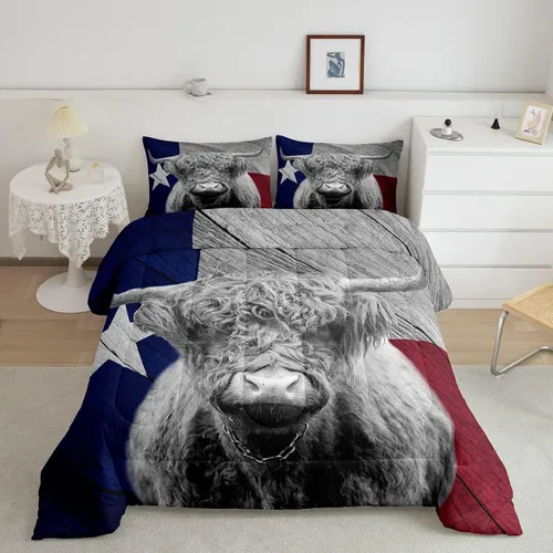 Miniatura 36 de Feelyou Juego de edredón de béisbol, juego de ropa de cama de juegos deportivos, edredón de béisbol con bandera estadounidense vintage, juego