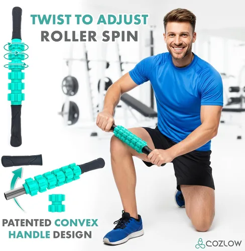 Miniatura 2 de COZLOW Kit de rodillos de fascia 3 en 1, ayuda a reducir la apariencia de la celulitis, ayuda a aumentar la circulación y reafirma la piel