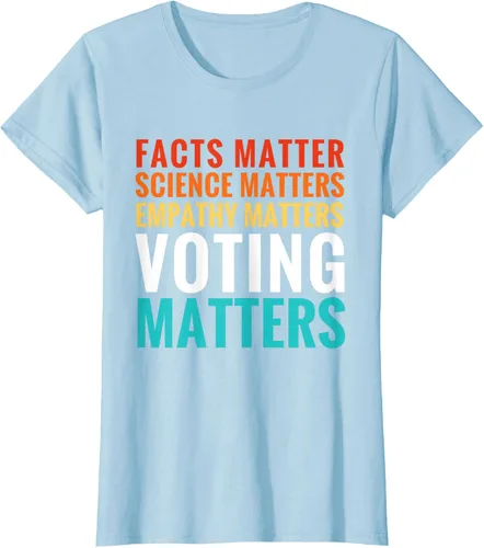 Miniatura 23 de Facts Matter Science Matters Voting Matters - Camiseta demócrata liberal, Negro, S