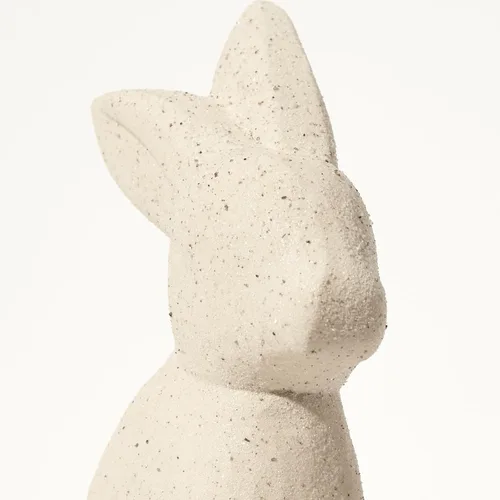 Miniatura 7 de DN DECONATION Decoraciones de Pascua, figuras de conejo blanco, estatuas de conejo de Pascua Wabi Sabi, juego de 2 para mesa de primavera