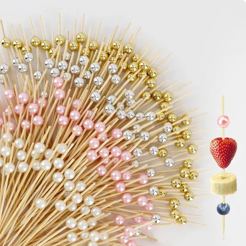 Miniatura 19 de 100 piezas de palillos de cóctel para bebidas, decoraciones de San Valentín, palillos de dientes elegantes para aperitivos, palillos de dientes