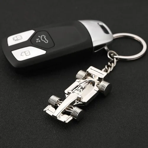 Miniatura 6 de Create Idea 2 llaveros de coche de carreras F1 de metal Fórmula 1, llavero de coche de carreras, bolso de mano, regalo especial para cumpleaños