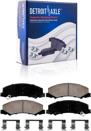Miniatura 101 de Detroit Axle - Pastillas de freno traseras para Mercedes-Benz C230 C240 C280 C320 C350 CLK320 CLK350 CLK430 E300 E320 E420 E430 SLK350, pastillas