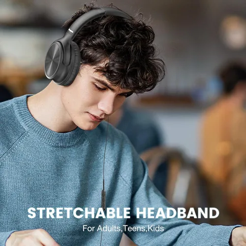 Miniatura 4 de Cowyawn Auriculares USB C con cable, auriculares USB C con cable con micrófono, control de volumen, sonido estéreo HD, auriculares USB tipo C Negro
