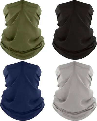 Miniatura 23 de ROXUN Paquete de 4 Polainas para Cuello, Bufanda con Protección UV, Máscara Facial Transpirable y Refrescante, Bandana para Senderismo