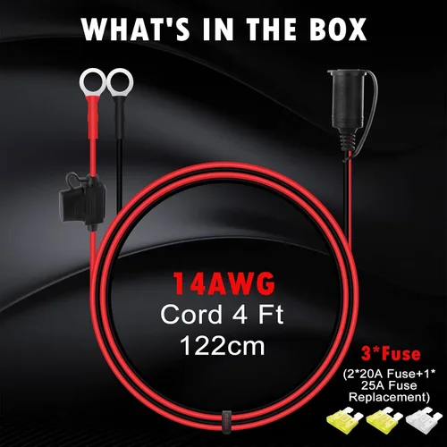 Miniatura 7 de CUZEC Enchufe adaptador de enchufe 14AWG de 4 pies / 3.9 ft con terminal de ojal
