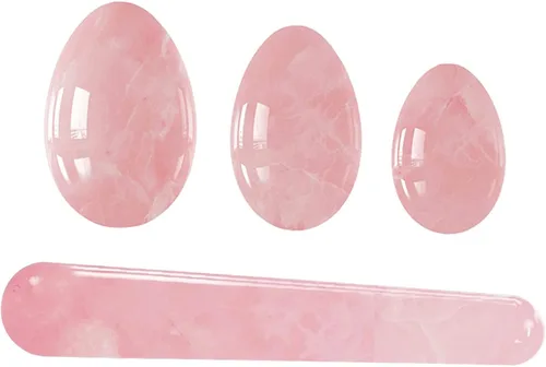 Miniatura 2 de Juego de huevos Yoni de cuarzo rosa natural, huevo de jade, músculo vaginal, reafirmante Kegel, ejercicio, varita Yoni, higiene femenina, huevo