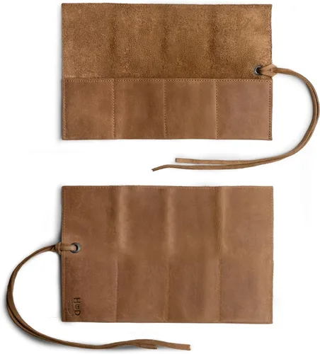 Miniatura 3 de Hide & Drink, Organizador de rollos de reloj de cuero hecho a mano de cuero de grano completo, con capacidad para hasta 4 relojes, fácil de llevar