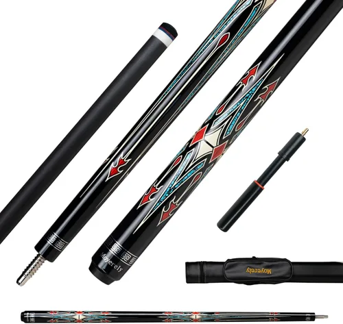 Miniatura 30 de Taco de billar de fibra de carbono de Moyerely, palo de taco de 11.8mm/12.5mm de baja deflexión, palo de piscina profesional con estuche