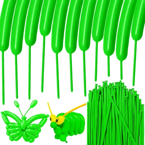Miniatura 17 de 100Pcs Globos Negros 260, Globos Largos para Atar Arco de Globos, Globos Largos y Finos para Torcer Globos de Animales, Globos para Cumpleaños