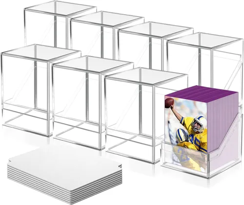 Miniatura 9 de Homthy Paquete de 6 cajas de cartas para tarjetas intercambiables, cajas de almacenamiento acrílicas Commander con capacidad para más de 600 6P