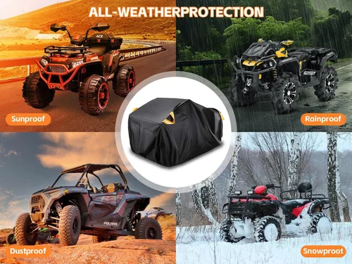 Miniatura 3 de Cubierta para ATV resistente 600D Oxford impermeable, protección UV para 4 ruedas/quad, protección para todo tipo de clima al aire libre