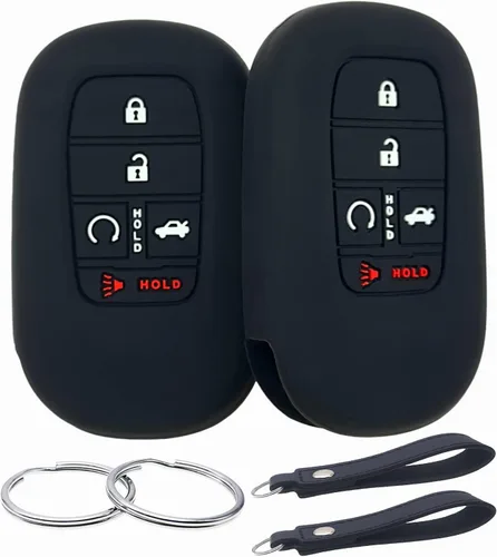 REPROTECTING Funda de llavero de goma de silicona compatible con (5 botones) 2022-2026 Honda Accord Civic HR-V CR-V Pilot Sport SI EX EX-L Touring