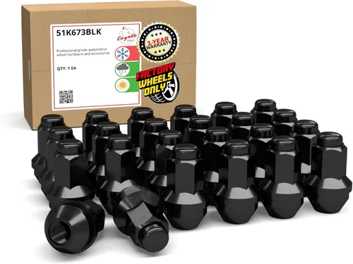 Miniatura 15 de Wheel Accessories Parts 24 tuercas de llanta estilo OEM M14x1.5 14x1.5 rosca OEM de 1.77 pulgadas de largo cromadas 7/8 pulgadas 0.866 in Cromo