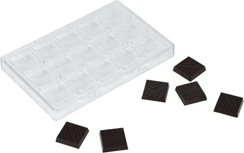 Miniatura 37 de Restaurantware Pastry Tek Molde para Barra de Chocolate de 10.8 x 5.3 Pulgadas 1 Molde de Chocolate Apto para Lavavajillas - 4 Cavidades Molde