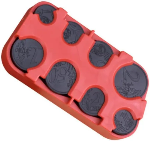 Miniatura 8 de anso Euro Coin Holder Case Money Storage Box Wallet Organizer (negro)