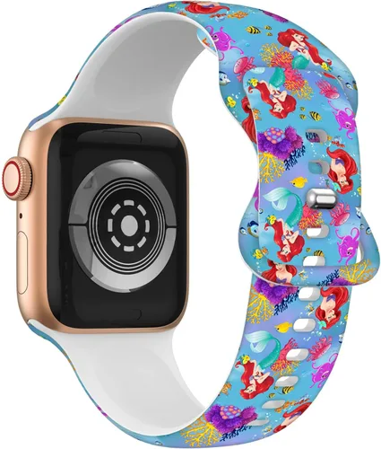 Miniatura 3 de Correa de silicona de dibujos animados compatible con Apple Watch de 1.496 pulgadas/1.575 pulgadas/1.614 pulgadas/1.654 pulgadas/1.732