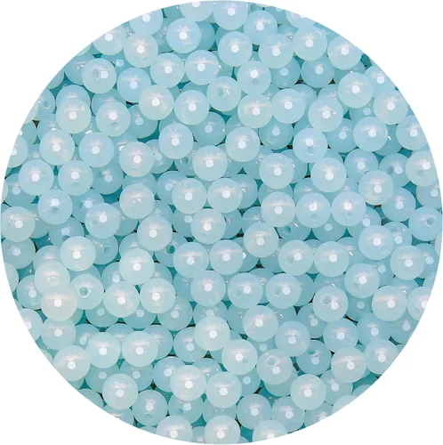 Miniatura 63 de BONNY BOXX 2000 piezas 4 mm cuentas redondas de acrílico de zafiro suave, bolas de plástico de chicle de burbujas, cuentas gruesas de bolas