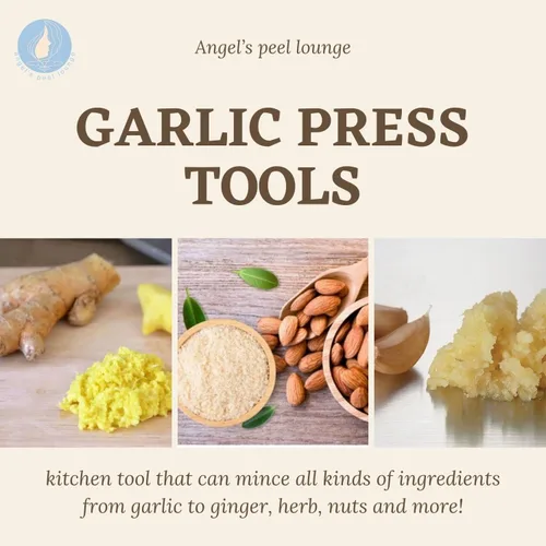 Miniatura 5 de Angel's Peel Lounge Picadora de ajo, molinillo manual de ajo para preparación rápida de comidas, herramientas de cocina para picar ajo, jengibre