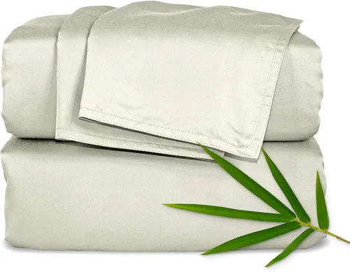 Pure Bamboo Sábanas California King, Juego de Sábanas de Cama de Viscosa 100% Orgánica Genuina Derivada de Bambú, Suave y Refrescante, Doble Abedul