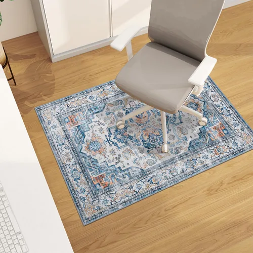 Miniatura 11 de chakme Tapete para silla de oficina para suelo de madera dura, 48 x 36 pulgadas, protector de escritorio de computadora de fácil deslizamiento
