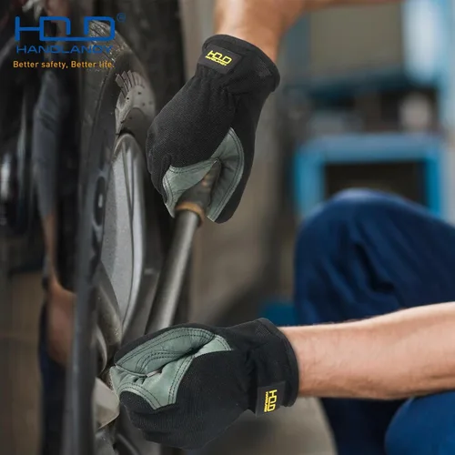 Miniatura 5 de HANDLANDY HLDD Men Leather Gardening Gloves, Utility Work Gloves for Gardening, Yardwork, Construction, Mechanics