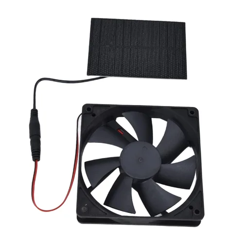Miniatura 9 de AUNMAS Kit de mini ventilador con energía solar, sistema de enfriamiento automático de ventilación de escape de gallinero de invernadero, 5 V, 3 W