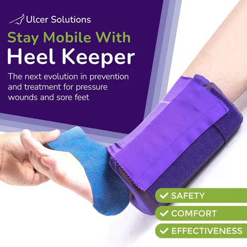 Miniatura 2 de Ulcer Solutions Protector de talón, protectores de talón para úlceras por presión, ligeros y transpirables, protectores de talón elevados para una